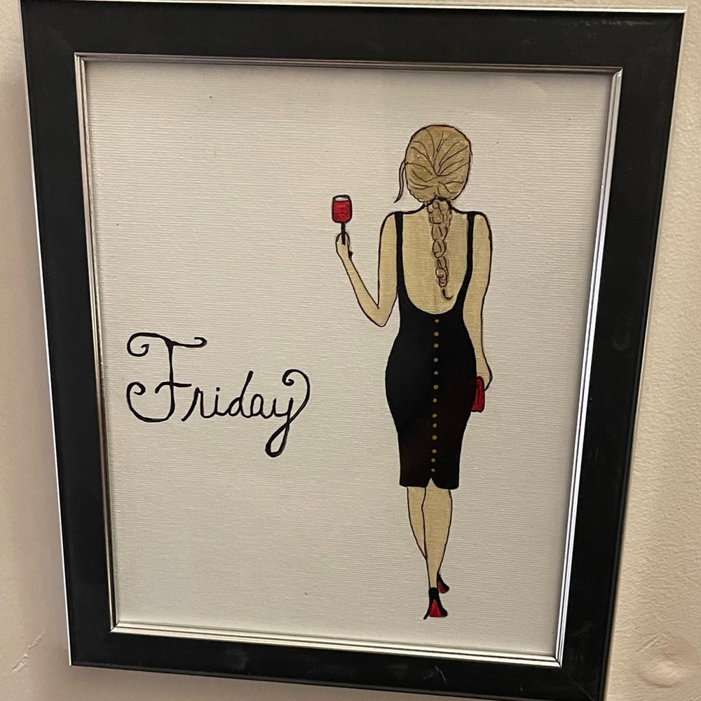 Handmade artwork in a frame by Nancy Weinberg Kandell.  ALL with PARKINSONS!!!